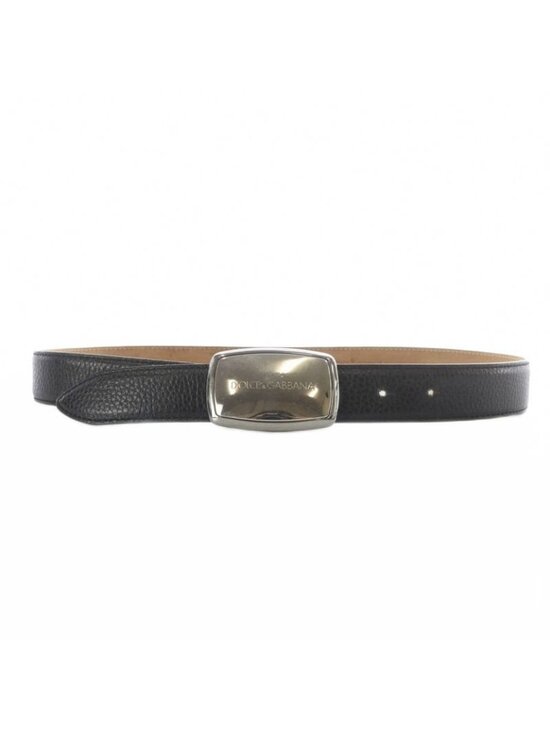 Dolce & Gabbana Belt Leather Logo 80 cm Black main image 7